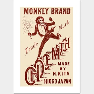 1910 Monkey in Tuxedo Posters and Art